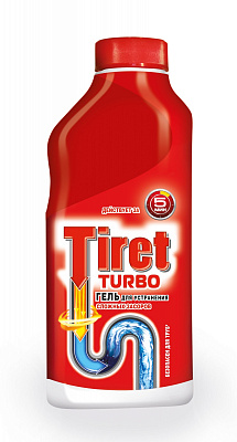 Средство для растворения грязи в канализации Tiret Turbo 500мл не марка