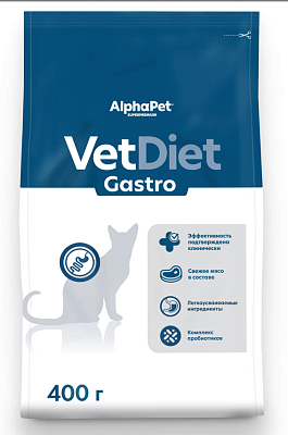 Корм AlphaPet Vet Diet д/соб Gastro при расстройствах пищеварения 500г