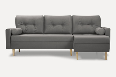 Диван угловой Нумо 216х137см Velvet Grafit цвет: графит