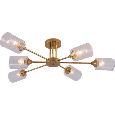 Люстра Rivoli Gill 9188-306 6хЕ27 60Вт модерн медный