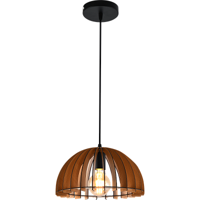 Светильник подвесной (подвес) Rivoli Ivy 5111-201 1хЕ27 60 Вт лофт-кантри черный, коричневый