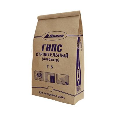 Алебастр Г-5 (гипс строительный)  15 кг Диола
