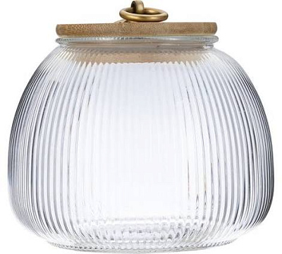 Банка стеклянная с бамбуковой крышкой 950 мл Linea LANTERN