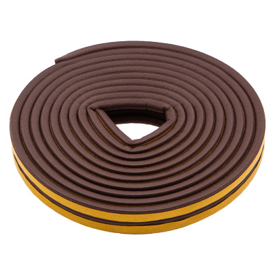 Уплотнитель, 6 м, профиль Р, коричневый, Россия Сибртех