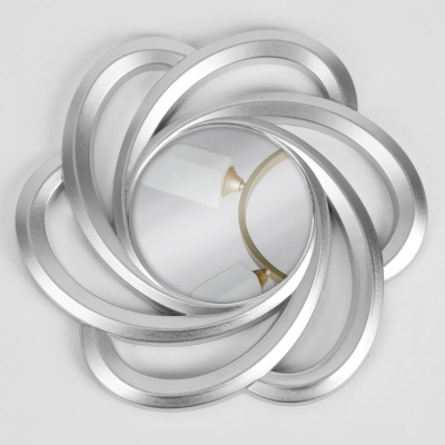 5245391 Зеркало настенное Центрифуга, d 11 см, цвет серебро