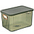 435340 Корзина для хранен 18.5х16.2х26 см прямоуг пластик зел с крышкой