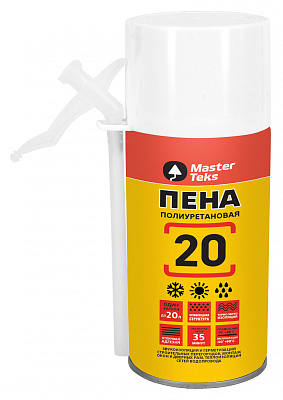 Пена монтажная бытовая MasterTeks 20 всесезонная 285мл