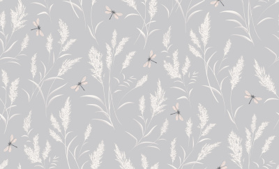 8914-29 Обои флизелиновые Leto мотив серый 1,06х10м