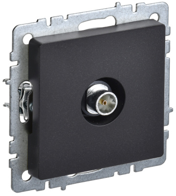 BR-A10-O-K02 Brite черный Розетка СП TV IEK