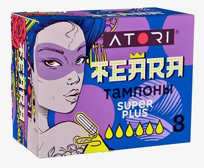 Тампоны гигиенические ATORI TEARA "SUPER PLUS" 8шт