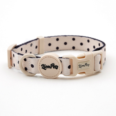 Ошейник для собак LionPets с рисунком LPO-00500-20 Горох Размер S-Обхват 25-40 см, ширина 2,0 см
