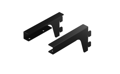 L9096BL Кронштейн для ЛДСП 150 мм (пара) черный