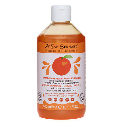 Шампунь ISB Fruit of the Groomer Orange для слабой выпадающей шерсти с протеинами овса 500 мл