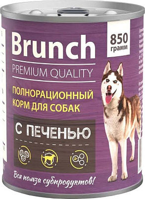 Корм Brunch Premium Quality конс д/соб всех пор Печень 850г