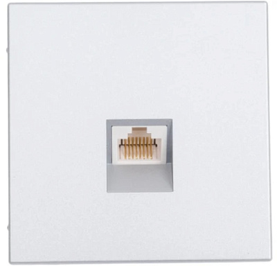 Systeme Electric ArtGallery Розетка компьютерная, RJ45, 5е, механизм, Алюминий