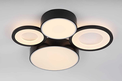 Светильник потолочный светодиодный Rivoli Aliona 6161-701 LED 87 Вт 3000 - 6000 К с пультом чёрный