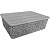 Т322-1 Корзинка с крышкой ПАУТИНКА №2 серая 290х220х100