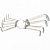 Набор ключей имбус. HEX, 1,5–10 мм, CrV, 10шт.,никел., на кольце// SPARTA