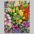Пакет "Цветочная мозаика", полиэтиленовый с вырубной ручкой, 38х47 см, 60 мкм 