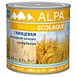 Эмаль акриловая Альпа Эколак глянцевая белая 0,5л