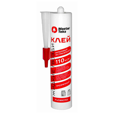 Клей акриловый MasterTeks PM экстрасильный ЖГ 110кг/м2 прозрачный 280гр