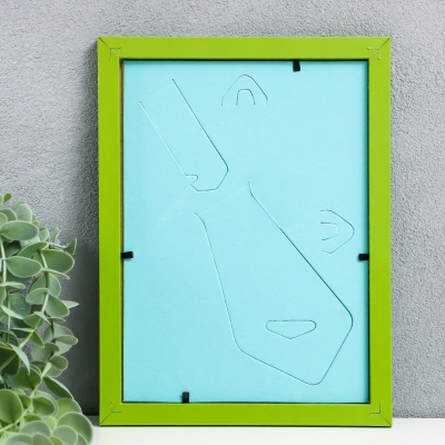 4509617 Фоторамка МДФ 15х21 см. цвет зелёный2