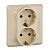 PC16-007K ЭТЮД кремовый Розетка СП 2м с заземлением 16А IP20