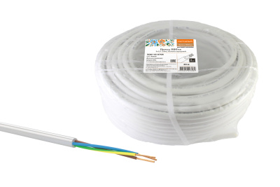 SQ0118-0708 Кабель ПВСмб 3х2,5 (20м), белый, Народный ТДМ