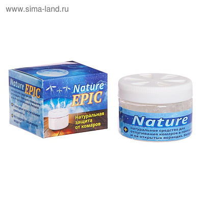 Гель-репеллент от комаров Nature Epic, на эфирных маслах, 50 мл   