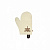 Рукавица белая с вышитым логотипом "Банные Штучки", войлок 100%