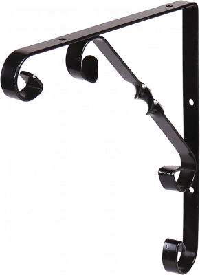 L7408BL Кронштейн орнаментал 200х200мм ЧЕРНЫЙ