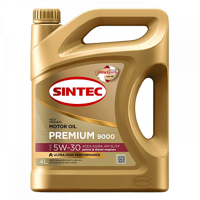 Масло моторное 5w30 SINTEC PREMIUM 9000, A3/B4 SL/CF Синтетика 4л