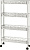 KL283112048 Этажерка Keeplex Light на колесиках 4х секционная прямоугольная длинная 58х18х14см белое облако