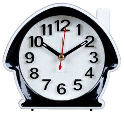 В7-001B 4923117 Будильник кварц, корпус черный Классика Рубин