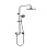 Гарнитур для душа со смесителем, тропический душ 195мм, штанга 820-1220 мм, AQUATTRO