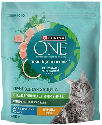 Корм сухой Purina ONE Природа Здоровья Курица 680г