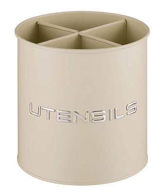 ПОДСТАВКА AGNESS ПОД КУХОННЫЕ ПРИБОРЫ, 14*15 СМ, ЦВЕТ: IVORY