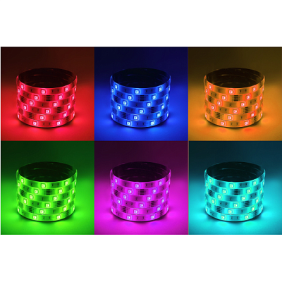 С Лента светодиодная 12В  7,2Вт/м 30Led/м IP65 RGB LS5050 5метров ЭРА