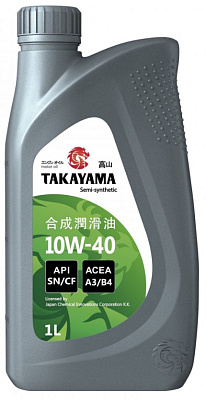 Масло моторное 10W40 TAKAYAMA SN/CF П/Синтетическое 1л