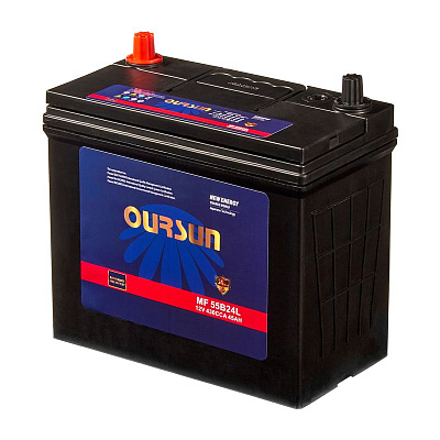 Аккумулятор 55B24L Ёмкость 45 Ah, Пусковой ток 430A OURSUN JIS MF