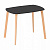 Стол "Эра" прямоугольный 90х60 см, цвет:черный/водный лак 