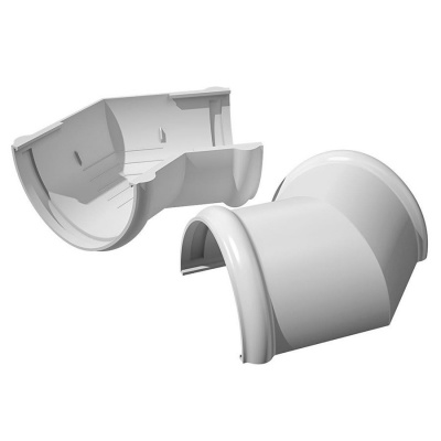 Угол желоба 135гр. ПВХ белый