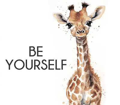Картина интерьерная "BE Yourself-2" 30х30 см