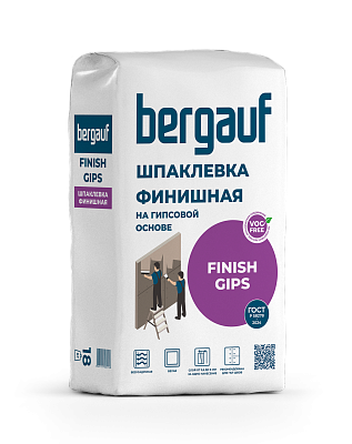 Шпаклевка финишная на гипсовой основе Bergauf Finish Gips 18 кг