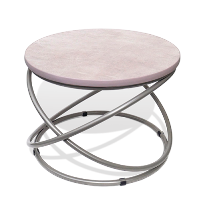 Столик журнальный ФЕЛИС LAKSI жемчужно-серый-белый камень