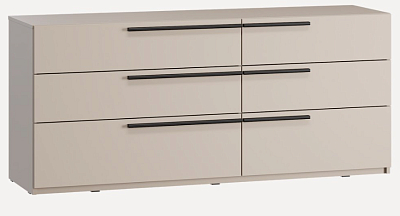 Комод Кимбол-3 Latte с доводчиками 160х44х70, цвет: бежевый (к-т из 4-х)