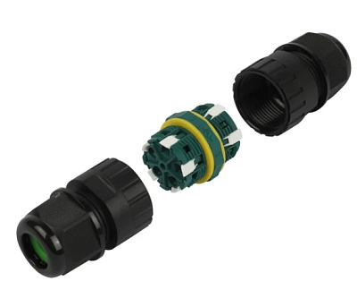 Коннектор ЭРА NO-224-674 кабельный прямой 5-Pin 0.5-2.5 мм2 безвинтовой IP68