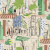 8056-01 Обои флизелиновые Town, мотив зеленый 1,06x10,05м