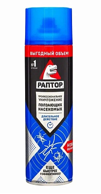 Аэрозоль от ползающих насекомых  Новая формула РАПТОР 455мл