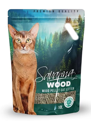 Наполнитель SAVANNA WOOD без запаха д/кош впитывающий древесный 10л